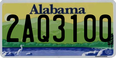 AL license plate 2AQ3100