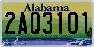 AL license plate 2AQ3101