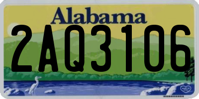 AL license plate 2AQ3106