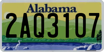AL license plate 2AQ3107
