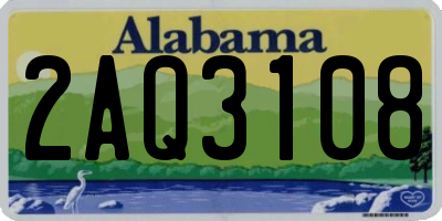 AL license plate 2AQ3108