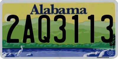 AL license plate 2AQ3113