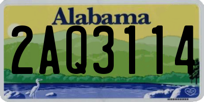 AL license plate 2AQ3114