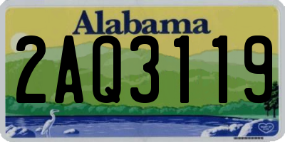 AL license plate 2AQ3119