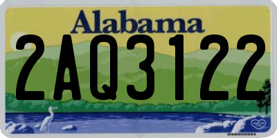 AL license plate 2AQ3122