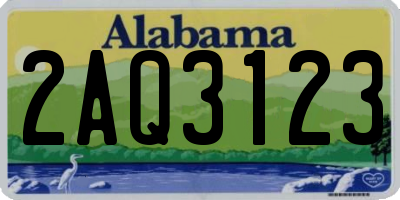 AL license plate 2AQ3123