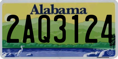 AL license plate 2AQ3124