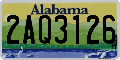 AL license plate 2AQ3126