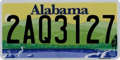 AL license plate 2AQ3127