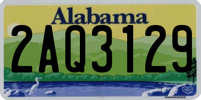 AL license plate 2AQ3129