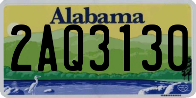 AL license plate 2AQ3130