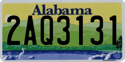 AL license plate 2AQ3131