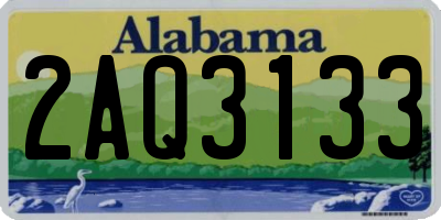 AL license plate 2AQ3133