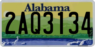 AL license plate 2AQ3134