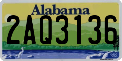 AL license plate 2AQ3136