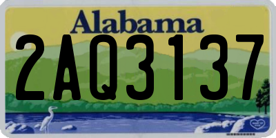 AL license plate 2AQ3137