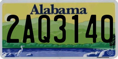 AL license plate 2AQ3140