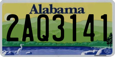 AL license plate 2AQ3141