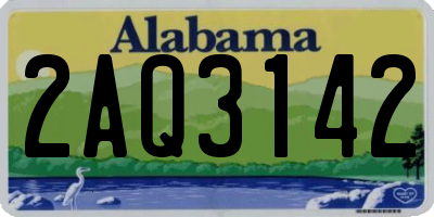 AL license plate 2AQ3142