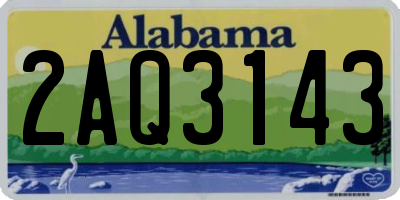 AL license plate 2AQ3143