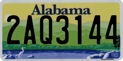 AL license plate 2AQ3144