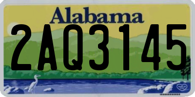 AL license plate 2AQ3145