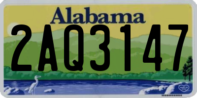 AL license plate 2AQ3147