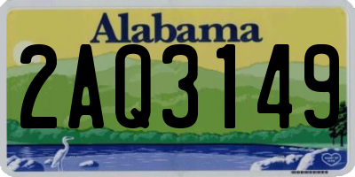 AL license plate 2AQ3149