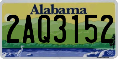 AL license plate 2AQ3152