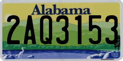 AL license plate 2AQ3153