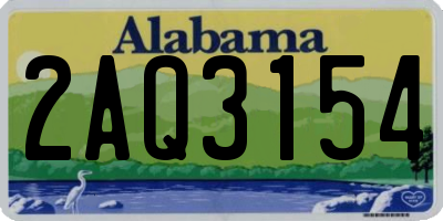 AL license plate 2AQ3154