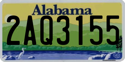 AL license plate 2AQ3155