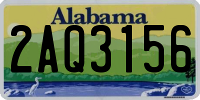 AL license plate 2AQ3156