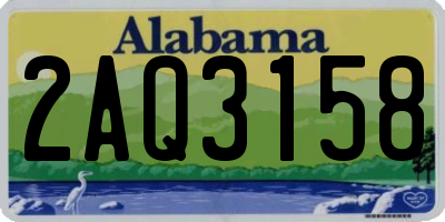 AL license plate 2AQ3158