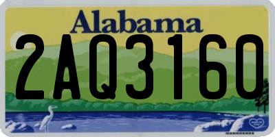 AL license plate 2AQ3160