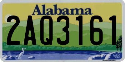 AL license plate 2AQ3161
