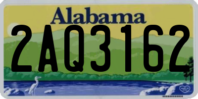 AL license plate 2AQ3162