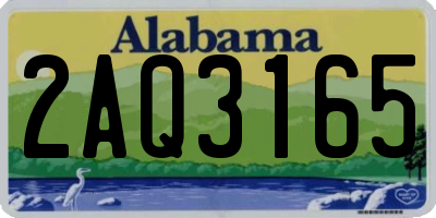 AL license plate 2AQ3165
