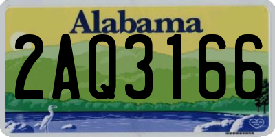 AL license plate 2AQ3166