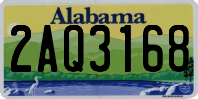 AL license plate 2AQ3168