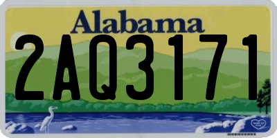 AL license plate 2AQ3171