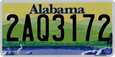 AL license plate 2AQ3172