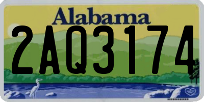 AL license plate 2AQ3174