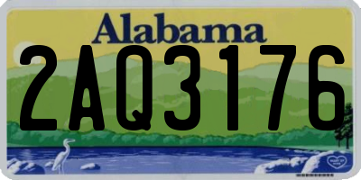 AL license plate 2AQ3176