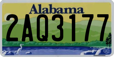AL license plate 2AQ3177