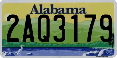 AL license plate 2AQ3179
