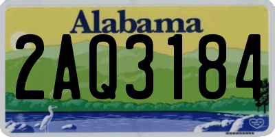 AL license plate 2AQ3184