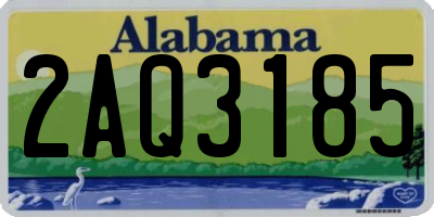 AL license plate 2AQ3185