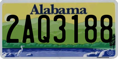 AL license plate 2AQ3188