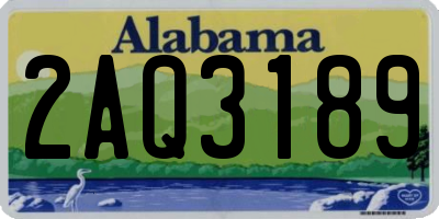 AL license plate 2AQ3189